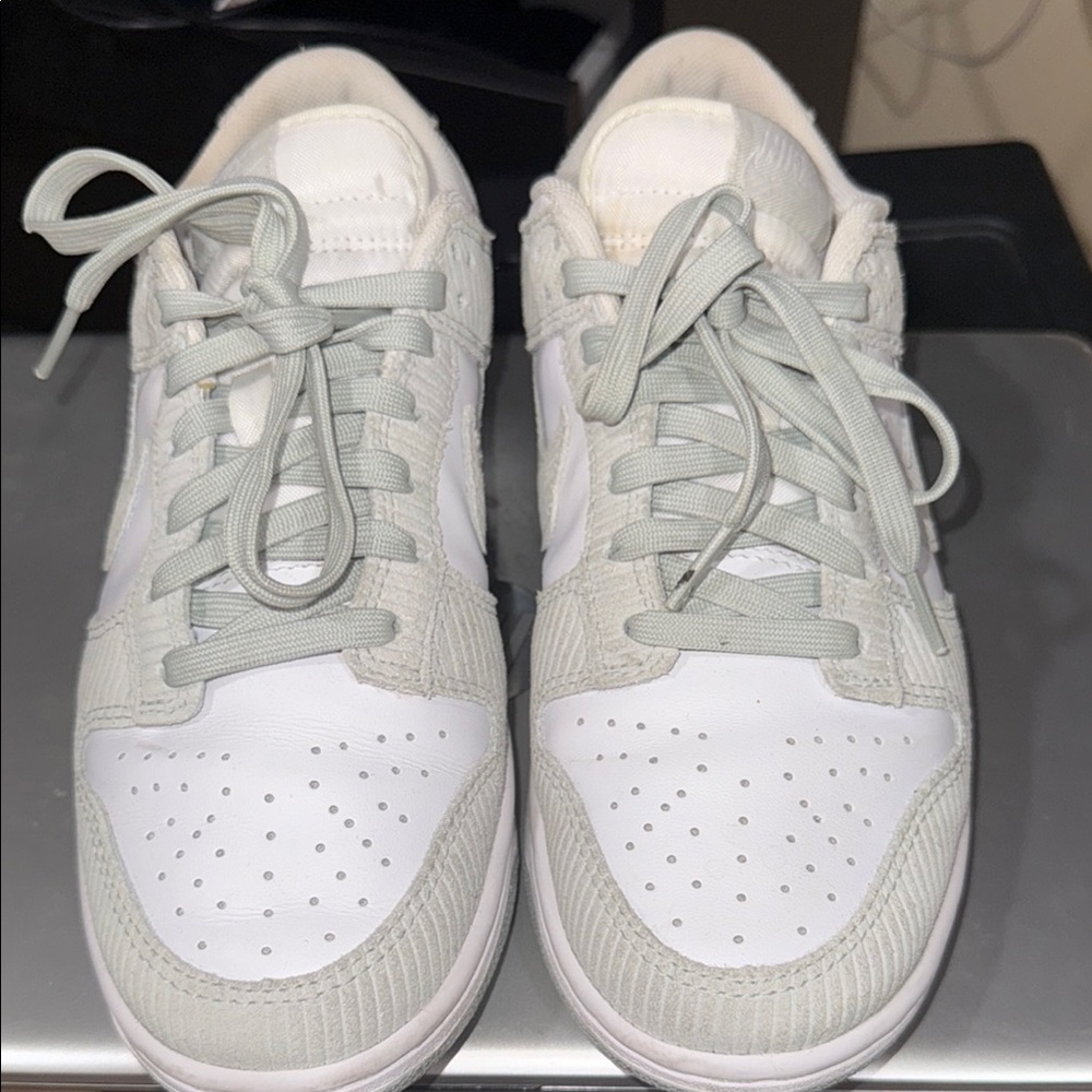 Nike White and Cream Retro Sneakers